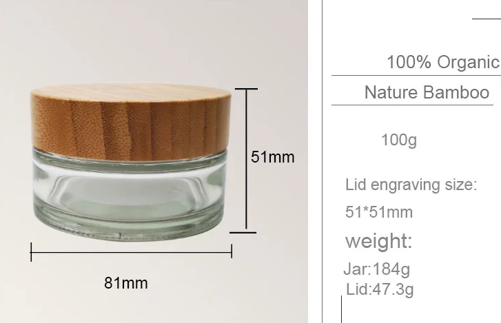 100g vitreum hydria-cum quis fermentum operculo-magnitudo