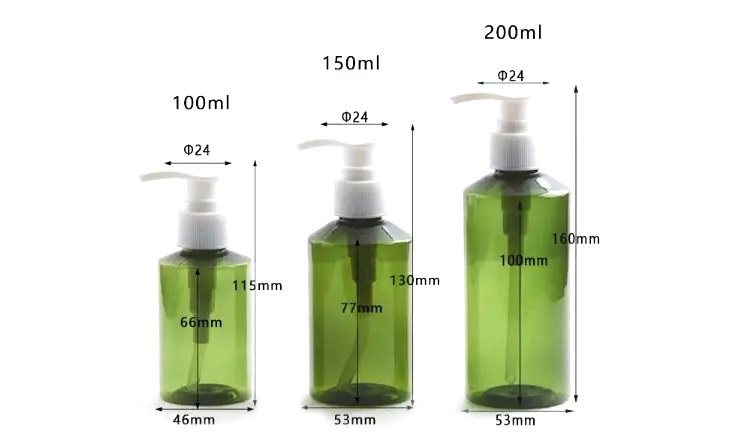 200ml-प्लास्टिक-बोतल-बांस-पम्प-साइजको साथ