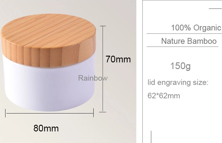 50g-100g-150g albo-plastic-cum quis fermentum operculo-magnitudine-III