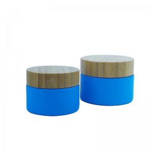 30g-gyönyörű-matt-matt-kék-krémes-tartály-50g-üres-bambusz-kozmetikai-üveg-üveg-1