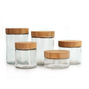 Glass Jars with Bamboo Lids