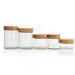 glass jar bamboo lids